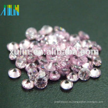 2.75mm forma redonda rosa cz zircon piedras sueltas